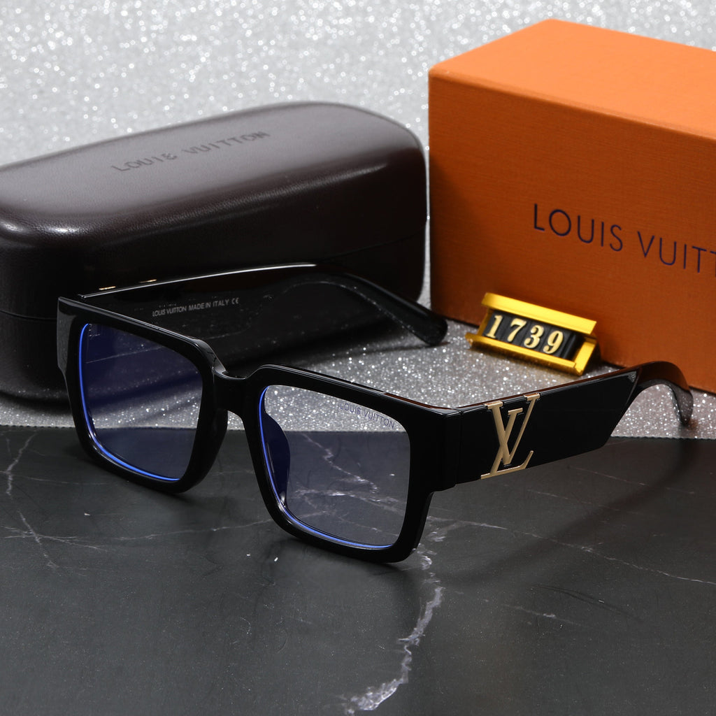 Louis vuitton Trendy Square Bold Frame Sunglasses with Metal Detail (Model 1739) Square